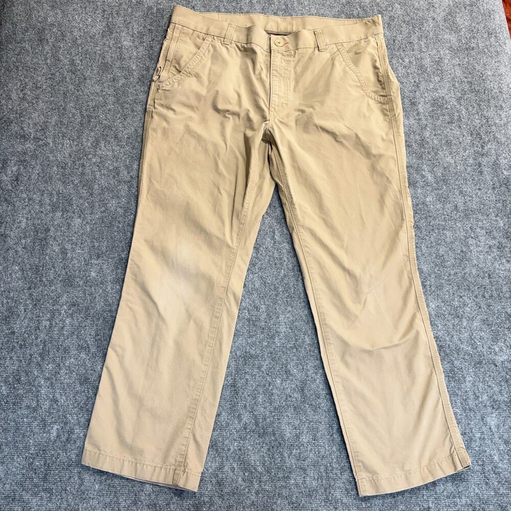L.L.Bean Men's 40x30 Khaki Standard Fit Pants Cotton Casual Outdoor Hiking